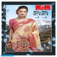 Art Decor Mal Mal Wholesale Handloom Base Cotton Sarees