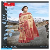 Art Decor Mal Mal Wholesale Handloom Base Cotton Sarees