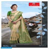 Art Decor Mal Mal Wholesale Handloom Base Cotton Sarees