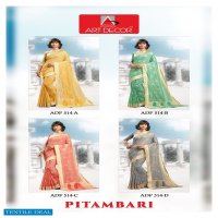 Art Decor Pitambari Wholesale Handloom Base Cotton Sarees