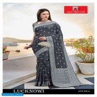Art Decor Lucknowi Wholesale Handloom Base Cotton Sarees