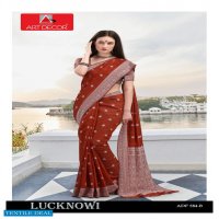 Art Decor Lucknowi Wholesale Handloom Base Cotton Sarees
