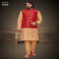 k&J Jacquard Coti 18001 Series Wholesale Mens Kurta With Pajama And Koti