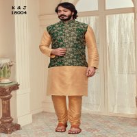 k&J Jacquard Coti 18001 Series Wholesale Mens Kurta With Pajama And Koti