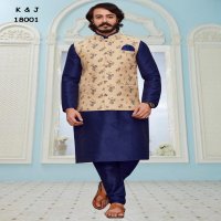 k&J Jacquard Coti 18001 Series Wholesale Mens Kurta With Pajama And Koti