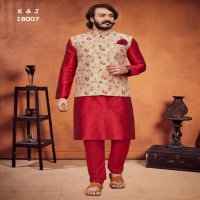 k&J Jacquard Coti 18001 Series Wholesale Mens Kurta With Pajama And Koti