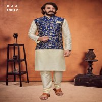k&J Jacquard Coti 18001 Series Wholesale Mens Kurta With Pajama And Koti