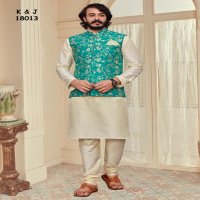 k&J Jacquard Coti 18001 Series Wholesale Mens Kurta With Pajama And Koti