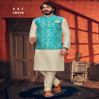 k&J Jacquard Coti 18001 Series Wholesale Mens Kurta With Pajama And Koti