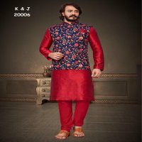 K&J Printed Koti Wholesale Mens Kurta With Pajama And Koti