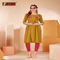 AMIRA BY HETVI HEAVY RAYON WITH WORK KURTI CATLOG COLLECTION