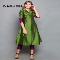 Style Instant Titli Wholesale Art Silk Kurti With Pant Catalog