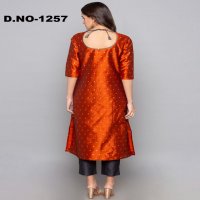 Style Instant Titli Wholesale Art Silk Kurti With Pant Catalog
