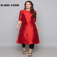 Style Instant Titli Wholesale Art Silk Kurti With Pant Catalog