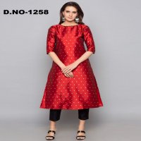 Style Instant Titli Wholesale Art Silk Kurti With Pant Catalog
