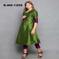 Style Instant Titli Wholesale Art Silk Kurti With Pant Catalog