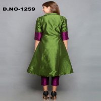 Style Instant Titli Wholesale Art Silk Kurti With Pant Catalog