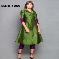 Style Instant Titli Wholesale Art Silk Kurti With Pant Catalog