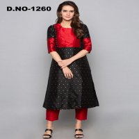 Style Instant Titli Wholesale Art Silk Kurti With Pant Catalog