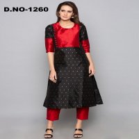 Style Instant Titli Wholesale Art Silk Kurti With Pant Catalog
