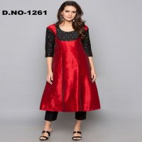 Style Instant Titli Wholesale Art Silk Kurti With Pant Catalog