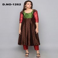Style Instant Titli Wholesale Art Silk Kurti With Pant Catalog