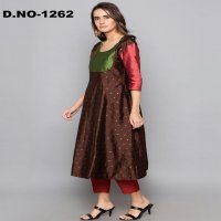 Style Instant Titli Wholesale Art Silk Kurti With Pant Catalog