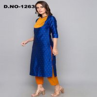 Style Instant Titli Wholesale Art Silk Kurti With Pant Catalog
