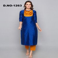 Style Instant Titli Wholesale Art Silk Kurti With Pant Catalog