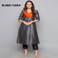 Style Instant Titli Wholesale Art Silk Kurti With Pant Catalog
