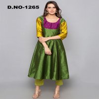 Style Instant Titli Wholesale Art Silk Kurti With Pant Catalog