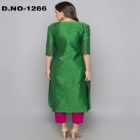 Style Instant Titli Wholesale Art Silk Kurti With Pant Catalog