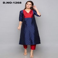Style Instant Titli Wholesale Art Silk Kurti With Pant Catalog