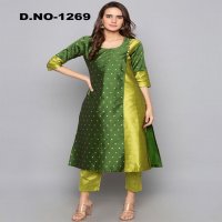 Style Instant Titli Wholesale Art Silk Kurti With Pant Catalog
