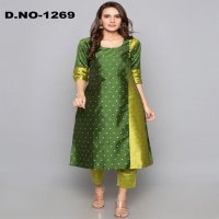 Style Instant Titli Wholesale Art Silk Kurti With Pant Catalog