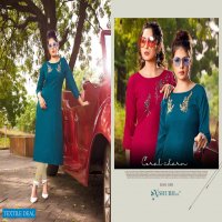 POSHAK VOL 3 BY SHUBH NX VISCOSE HANDWORK SIMPLE WEAR KURTI