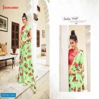 CHIDIYA BY SEEMA SAREE MOSS CHIFFON PRINTED SAREE WHOLESALER