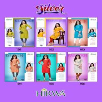 HIRWA PRESENTS SILVER RAYON WITH SEQUENCE WORK LOWEST RANGE LADIES KURTAS