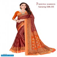 SARANG SILK VOL 5 BY SEEMA CHIFFON BRASSO DESIGNER SAREE