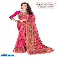 SARANG SILK VOL 5 BY SEEMA CHIFFON BRASSO DESIGNER SAREE