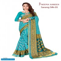 SARANG SILK VOL 5 BY SEEMA CHIFFON BRASSO DESIGNER SAREE