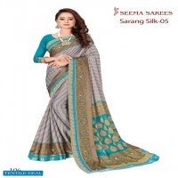 SARANG SILK VOL 5 BY SEEMA CHIFFON BRASSO DESIGNER SAREE