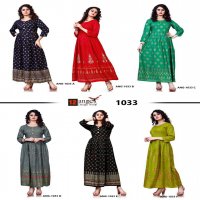 12 ANGEL ANG 1033 GOLD PRINT LONG GOWN DRESS READYMADE COLLECTION