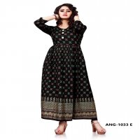 12 ANGEL ANG 1033 GOLD PRINT LONG GOWN DRESS READYMADE COLLECTION