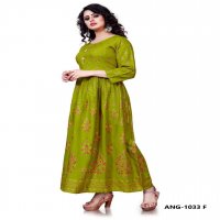 12 ANGEL ANG 1033 GOLD PRINT LONG GOWN DRESS READYMADE COLLECTION