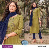 RANGMAYA MATCH VOL 2 3 PIECE READYMADE KURTI WITH PANT AND DUPATTA SET