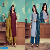 BAANVI ARADHYA VOL 1 CHINON SILK AUTHENTIC FABRICK TOP PLAZZO WITH DUPATTA CATALOG