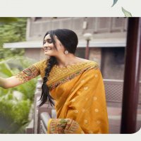 SHREYANS FASHION LAUNCH HOCKY SILK LINEN FANCY SAREES