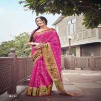 SHREYANS FASHION LAUNCH HOCKY SILK LINEN FANCY SAREES