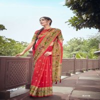SHREYANS FASHION LAUNCH HOCKY SILK LINEN FANCY SAREES